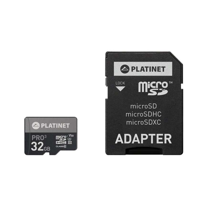 MicroSDHC 32GB U3 Pro 90MB/s + SD adaptér