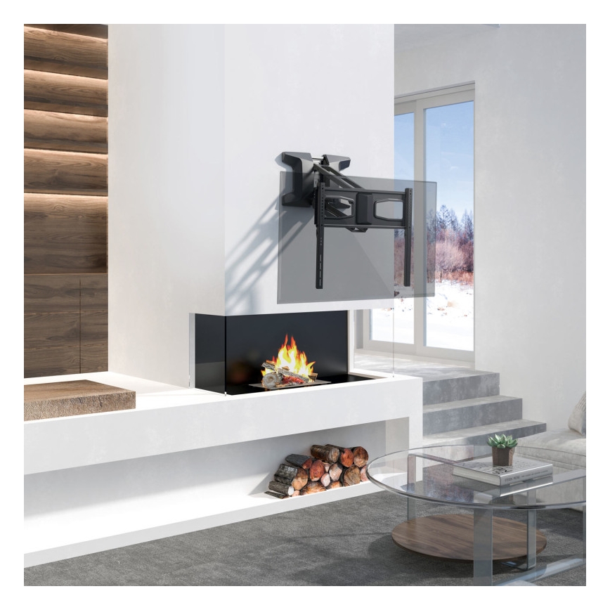 MK FLORIA MKF-21DM647 - Nástěnný držák na TV s kloubem 70 černá + dálkové ovládání