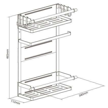 MK FLORIA MKF-21MG01W - Magnetický organizér  46,5x34 cm bílá