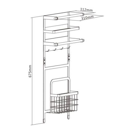 MK FLORIA MKF-21MG02W - Magnetický organizér 67,5x31 cm bílá