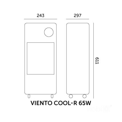 Mobilní ochlazovač vzduchu VIENTO COOL-R 65W/230V černá + dálkové ovládání
