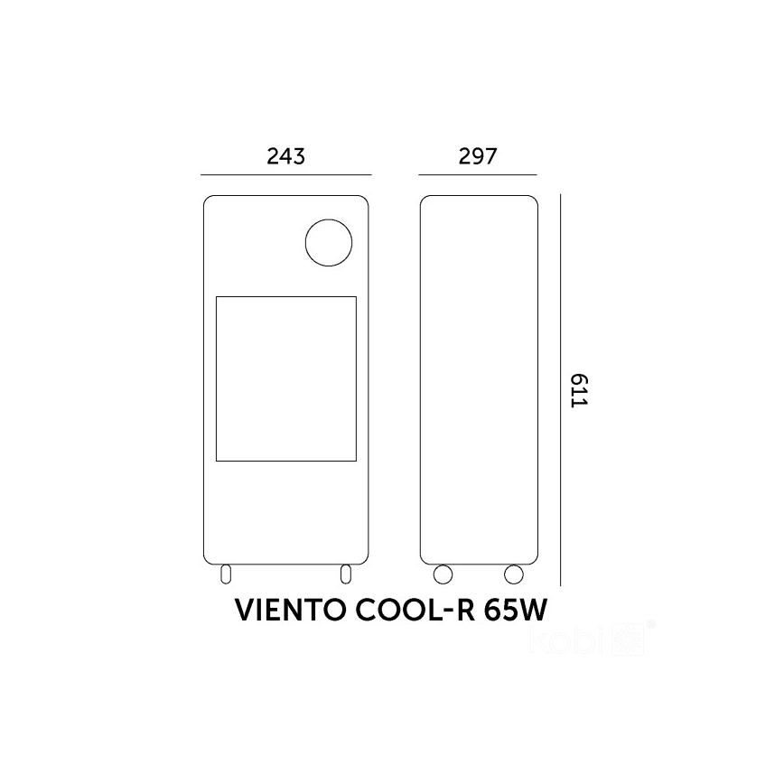 Mobilní ochlazovač vzduchu VIENTO COOL-R 65W/230V černá + dálkové ovládání