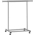 Mobilní stojanový věšák LINEA 92/132x160x46 cm stříbrná