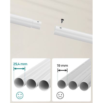 Mobilní stojanový věšák LINEA bílá