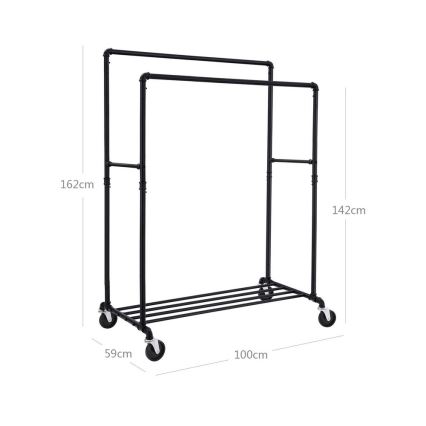 Mobilní stojanový věšák LINEA černá