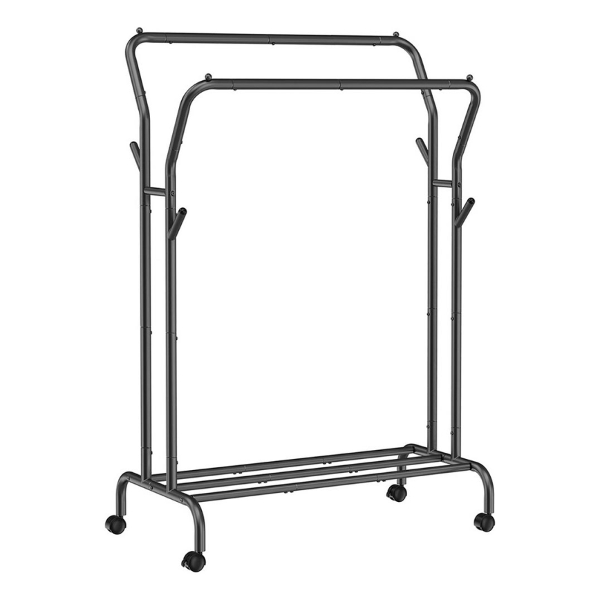 Mobilní stojanový věšák LINEA černá