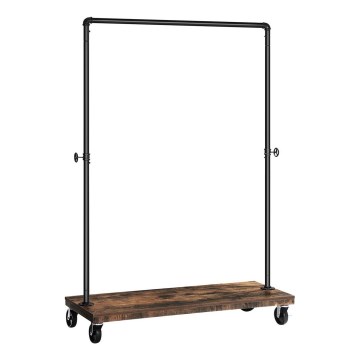 Mobilní stojanový věšák LINEA hnědá/černá