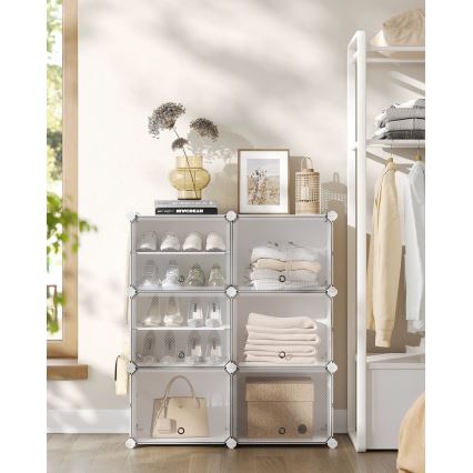 Modulární regál s přihrádkami BOXIFY 83x94x32 cm bílá