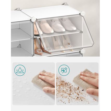 Modulární regál s přihrádkami BOXIFY 83x94x32 cm bílá