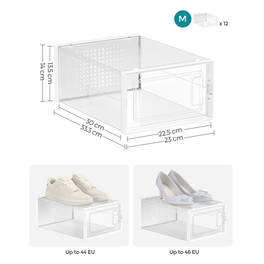 Modulární regál s přihrádkami BOXIFY bílá