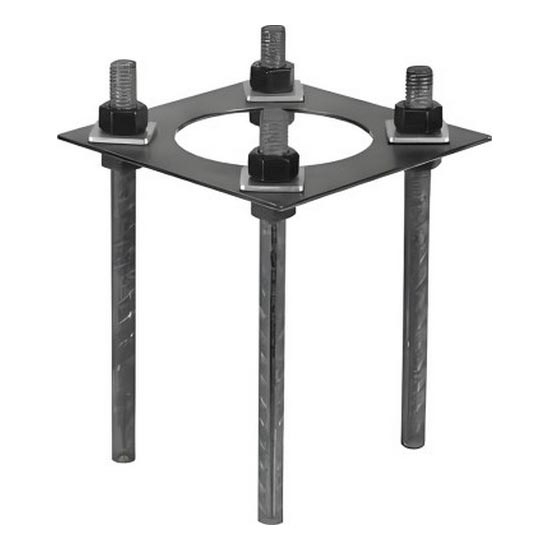 Montážní základna pro sloup venkovního osvětlení BASE 20x20 cm černá