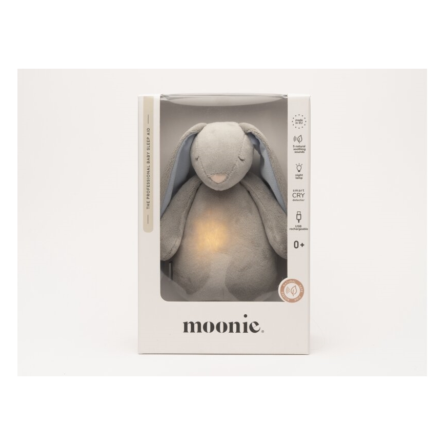 Moonie - Usínáček s melodií a světlem 2.0 zajíček sky