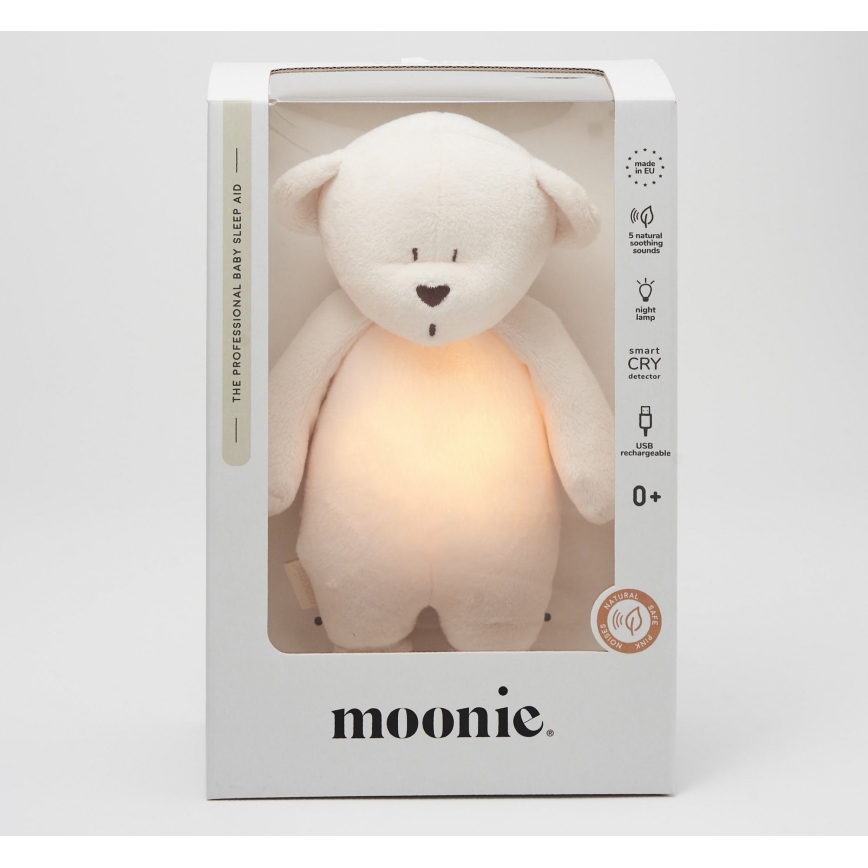 Moonie - Usínáček s melodií a světlem medvídek 2.0 cream