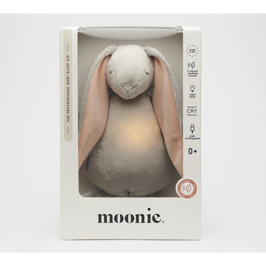 Moonie - Usínáček s melodií a světlem zajíček 2.0 cloud
