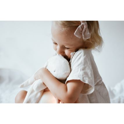 Moonie - Usínáček s melodií a světlem zajíček 2.0 organic polar