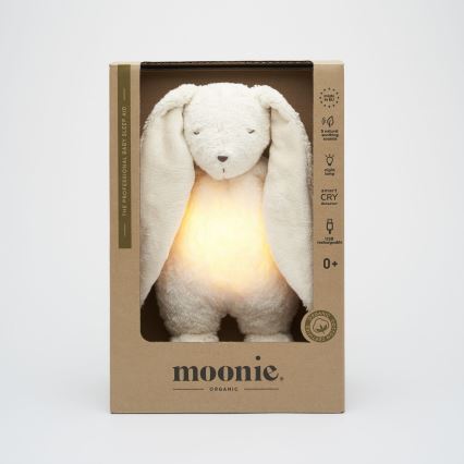 Moonie - Usínáček s melodií a světlem zajíček organic polar natur