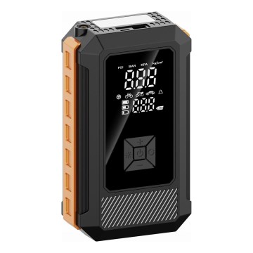 Multifunkční startovací nabíječka s kompresorem 8000 mAh