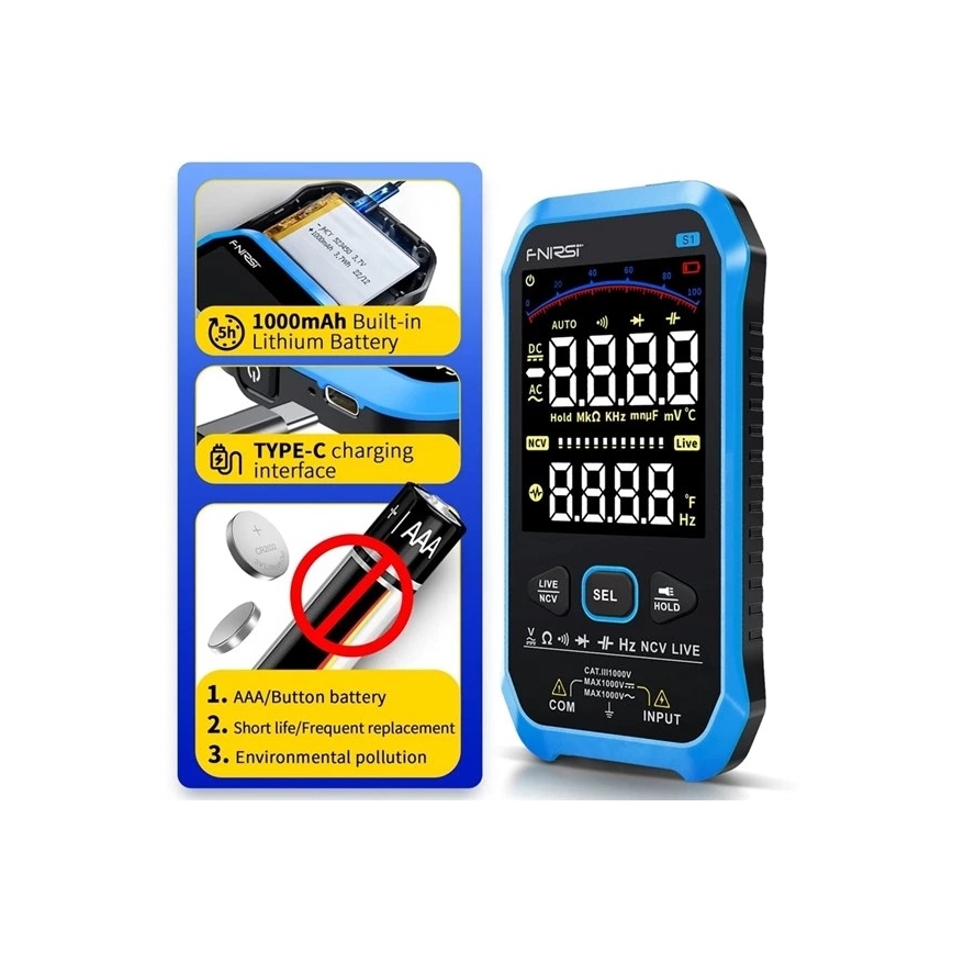 Multimetr 1000 mAh 5V