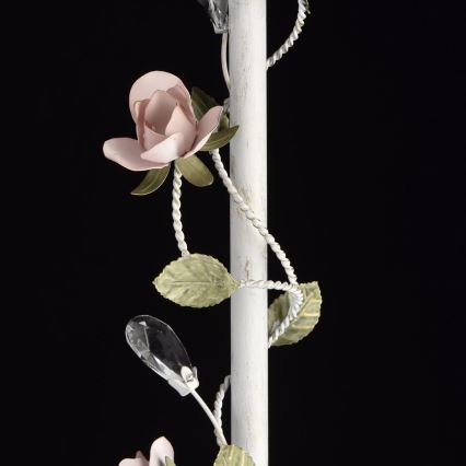 MW-LIGHT - Stojací lampa FLORA 1xE27/40W/230V bílá/krémová