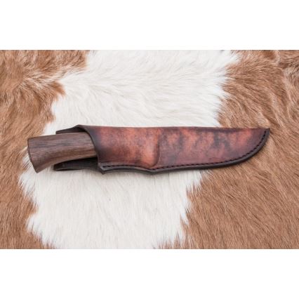 Myslivecký damaškový nůž 11,8 cm ořech/jelení paroh