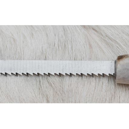 Myslivecký damaškový nůž s pilkou 11 cm jelení paroh