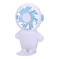 Nabíjecí kapesní ventilátor 4,5W/5V 500 mAh bílá/modrá