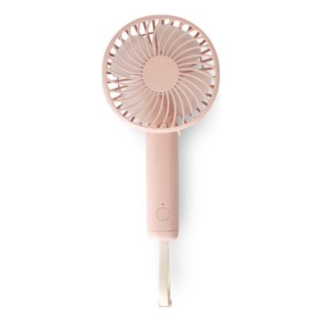 Nabíjecí kapesní ventilátor 5W/5V 1200 mAh růžová