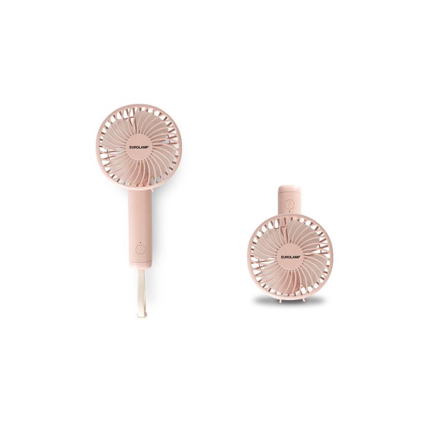 Nabíjecí kapesní ventilátor 5W/5V 1200 mAh růžová