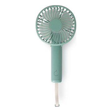 Nabíjecí kapesní ventilátor 5W/5V 1200 mAh tyrkysová