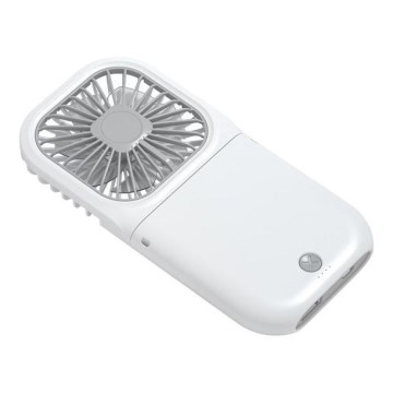 Nabíjecí kapesní ventilátor 5W/5V 2500 mAh bílá