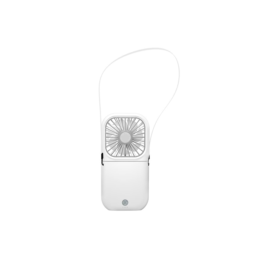 Nabíjecí kapesní ventilátor 5W/5V 2500 mAh bílá