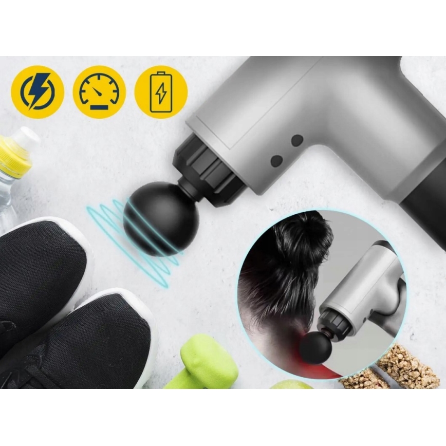 Nabíjecí masážní pistole 20W/8,4V 1500 mAh