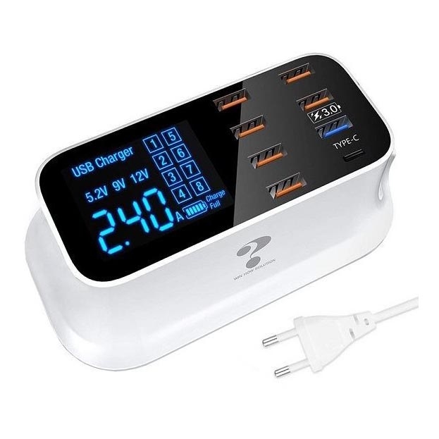 Nabíjecí stanice 8xUSB 40W/230V