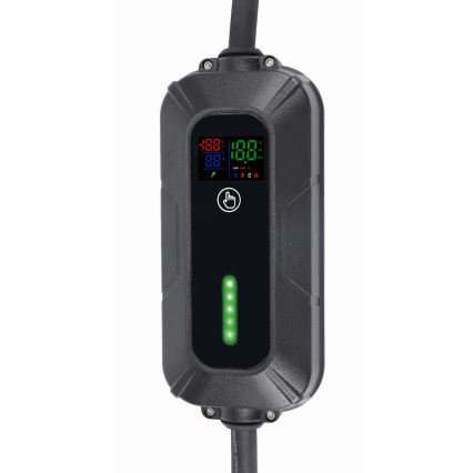 Cestovní nabíjecí stanice pro elektromobily EV/PHEV AC Type 2 16A/400V 11kW IP55 7m + adaptér 230V 3,7kW + pouzdro