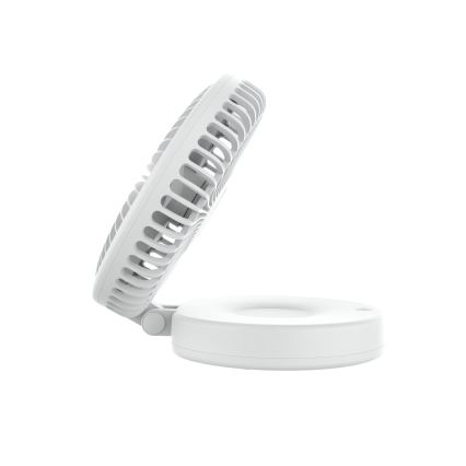 Nabíjecí stolní ventilátor 10W/5V 2400 mAh bílá