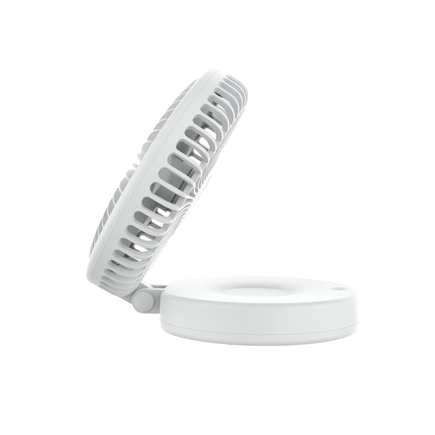 Nabíjecí stolní ventilátor 10W/5V 2400 mAh bílá