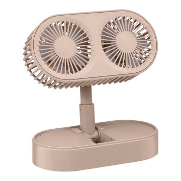 Nabíjecí stolní ventilátor 3,7V 1200 mAh růžová