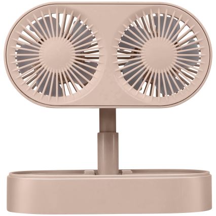 Nabíjecí stolní ventilátor 3,7V 1200 mAh růžová