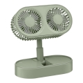 Nabíjecí stolní ventilátor 3,7V 1200 mAh zelená