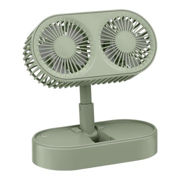 Nabíjecí stolní ventilátor 3,7V 1200 mAh zelená