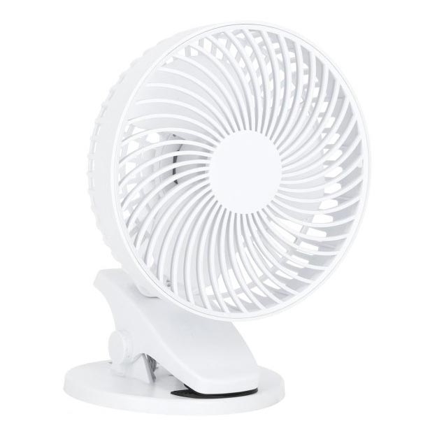 Nabíjecí stolní ventilátor s klipem VIENTO 6W/5V 2000 mAh bílá