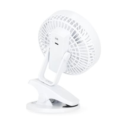 Nabíjecí stolní ventilátor s klipem VIENTO 6W/5V 2000 mAh bílá