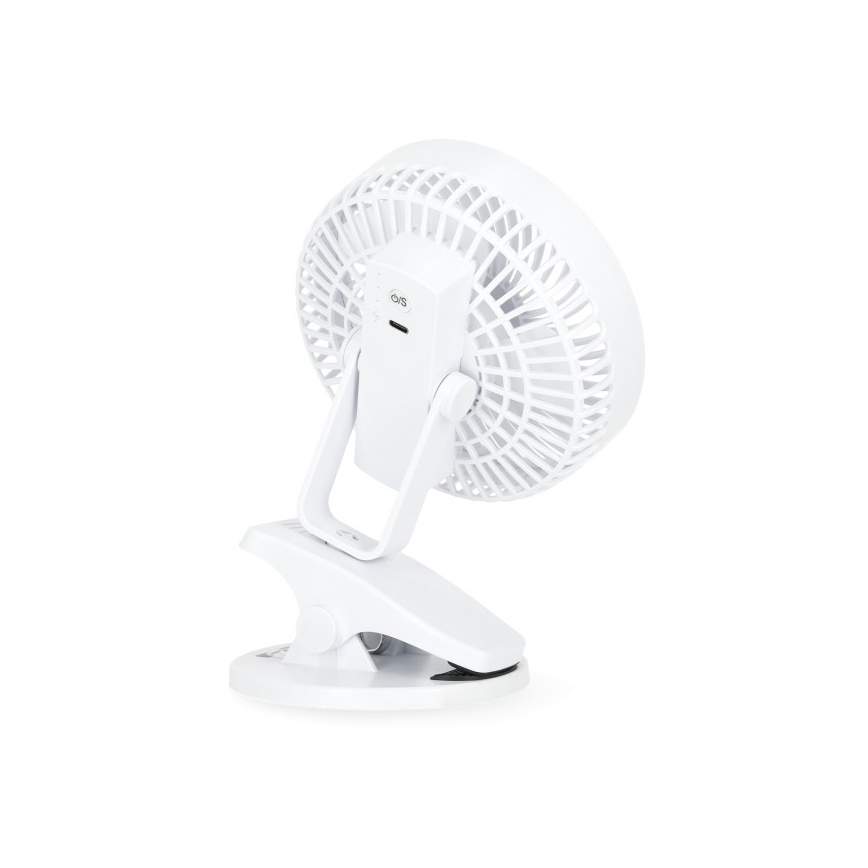 Nabíjecí stolní ventilátor s klipem VIENTO 6W/5V 2000 mAh bílá