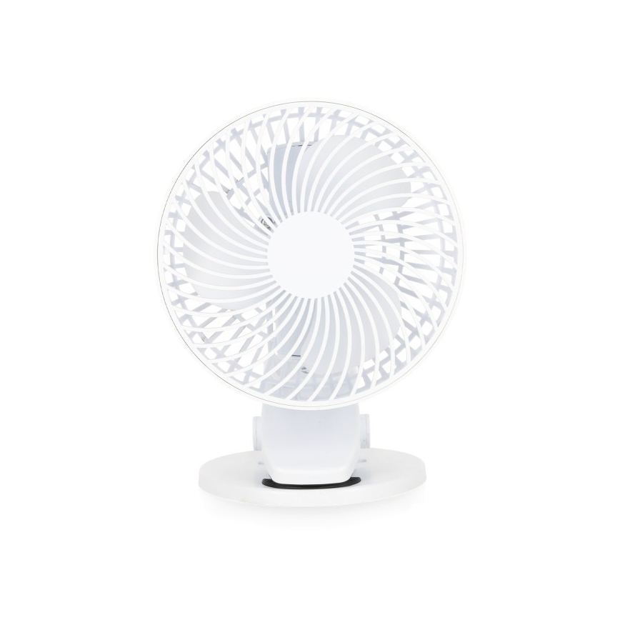 Nabíjecí stolní ventilátor s klipem VIENTO 6W/5V 2000 mAh bílá