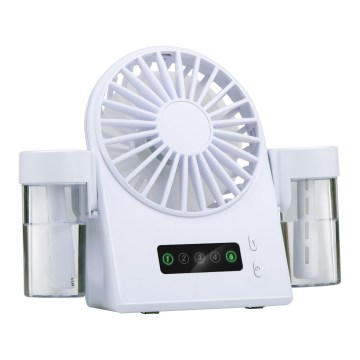 Nabíjecí stolní ventilátor s mlhovým efektem 3,7V 1200 mAh