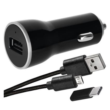 Nabíječka do auta 2,1A + micro USB kabel