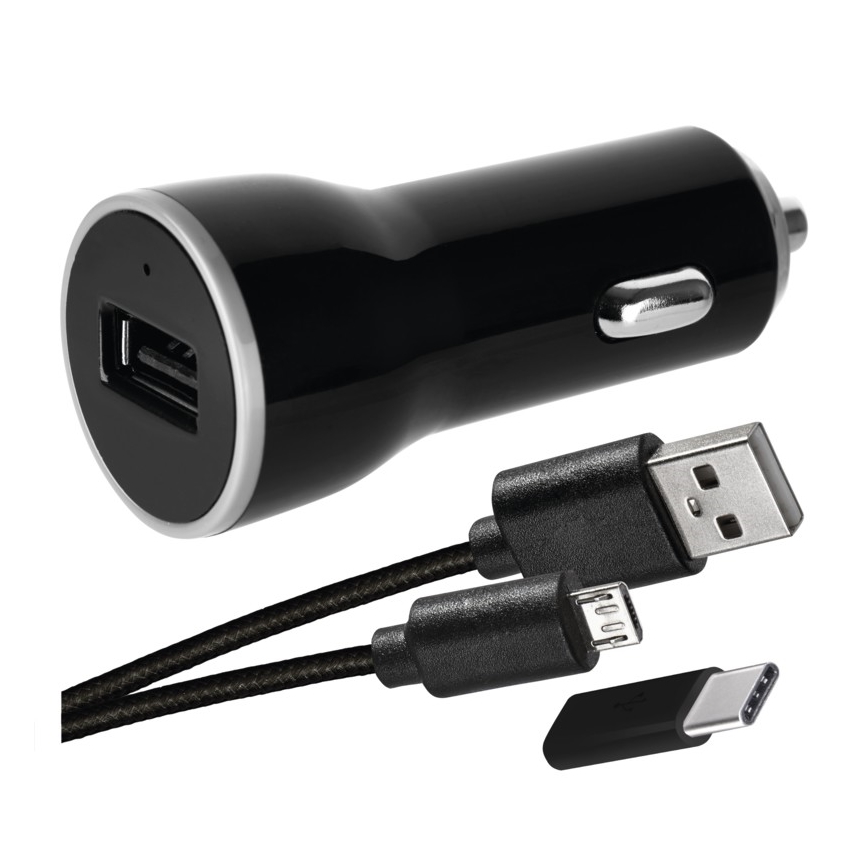 Nabíječka do auta 2,1A + micro USB kabel