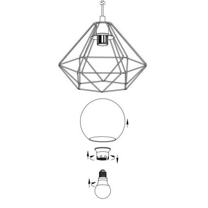 Náhradní sklo k lustru a stolní lampě Eglo Vernham