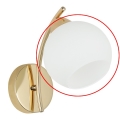 Náhradní sklo k lustru a nástěnné lampě AMOS E27 pr. 13 cm bílá