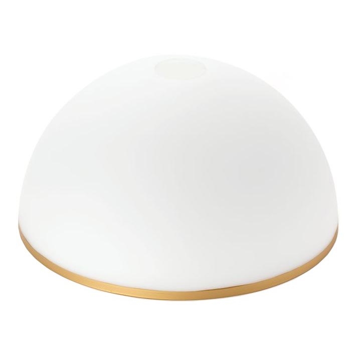 Náhradní sklo k lustru a stojací lampě OLD LAMP E27 pr. 30 cm bílá/zlatá